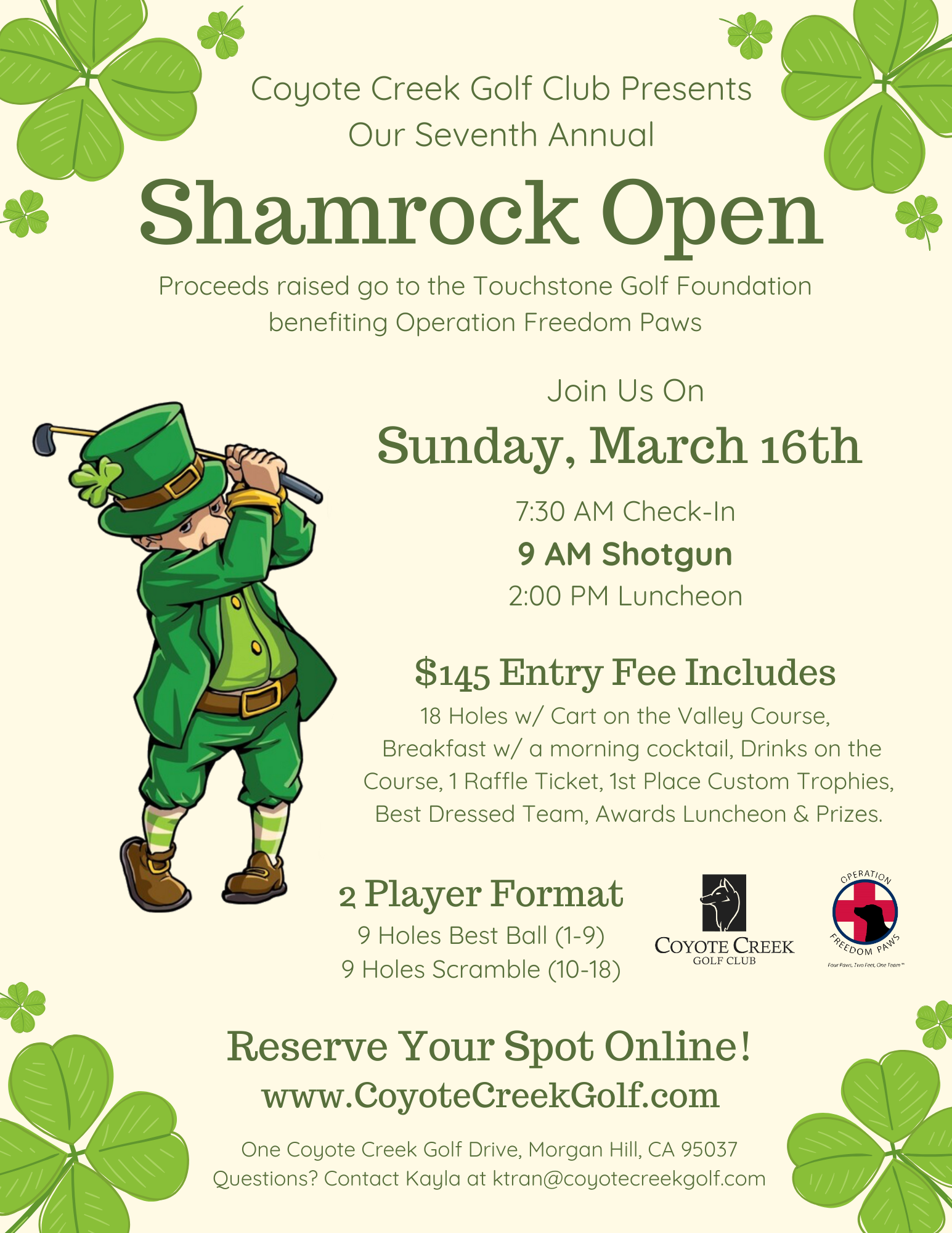 Shamrock Open Flyer