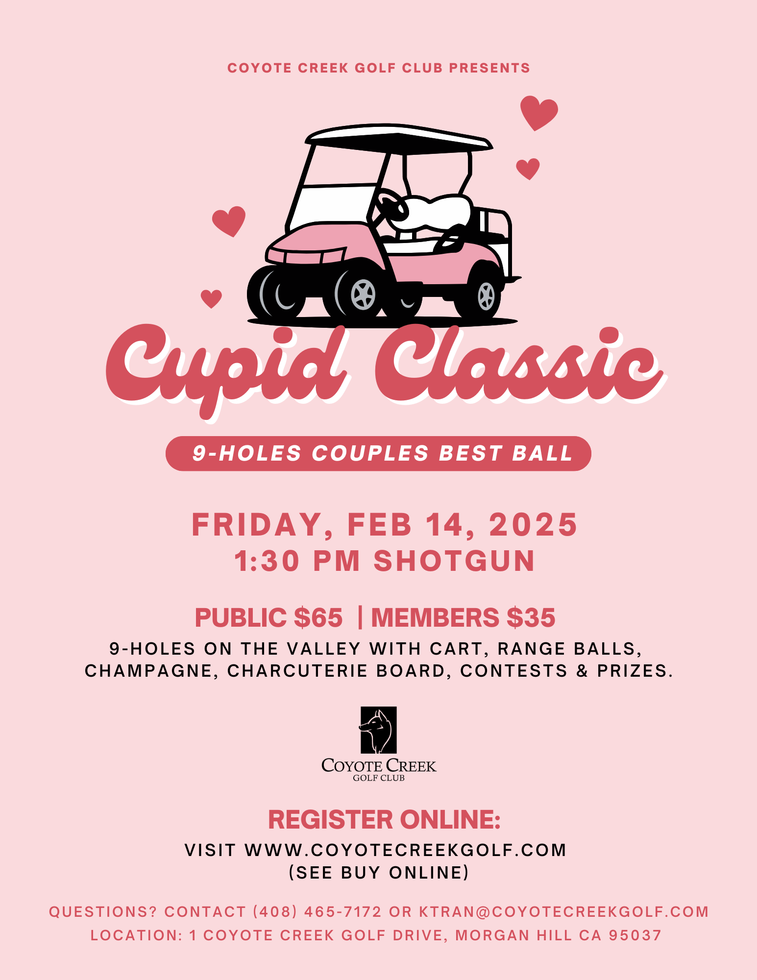 Flyer for the Cupid Classic tournament at CCGC