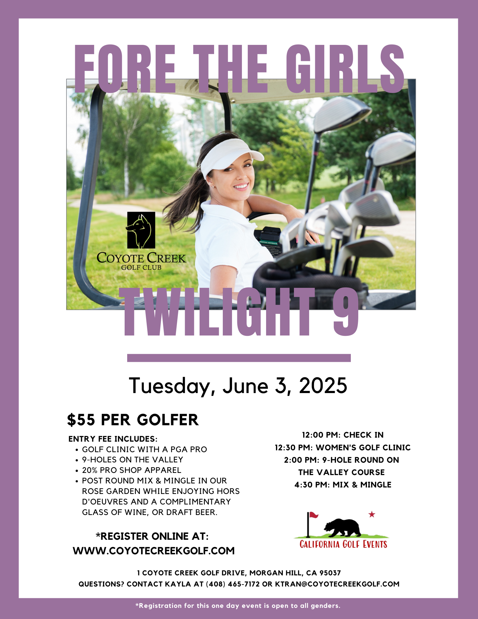 CCGC Fore the Girls 2025 Info Flyer